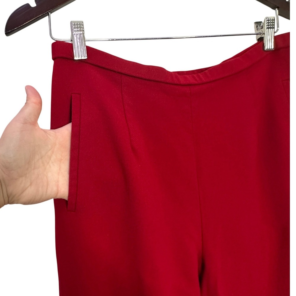 Pendleton Womens Red 100% Virgin Wool Straight Leg Trousers Pants Size 12 USA - Picture 7 of 8